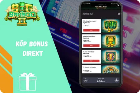 Big Bamboo 2 Slot Bonus Buy menu options