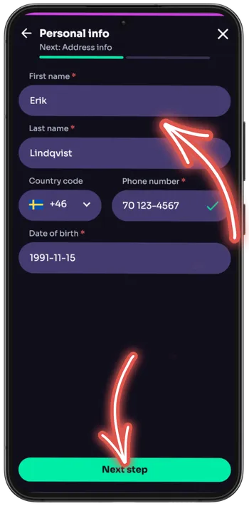 bigbamboo casino personal details name phone date of birth