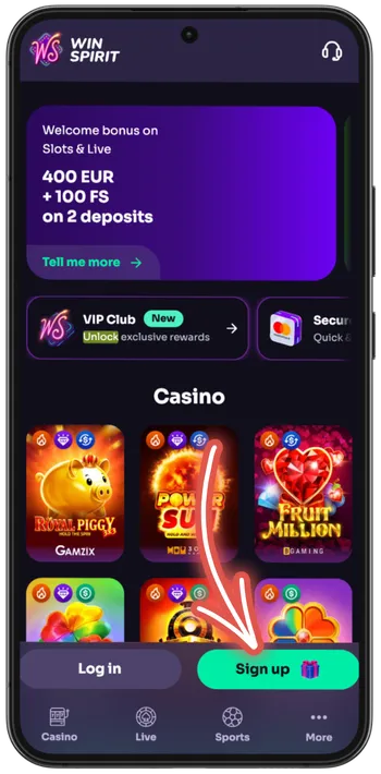 bigbamboo casino official site sign up button